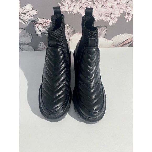 Kellparker Mia Women's Solid Slip On Chelsea Ankle Boots Black - Picture 4 of 11